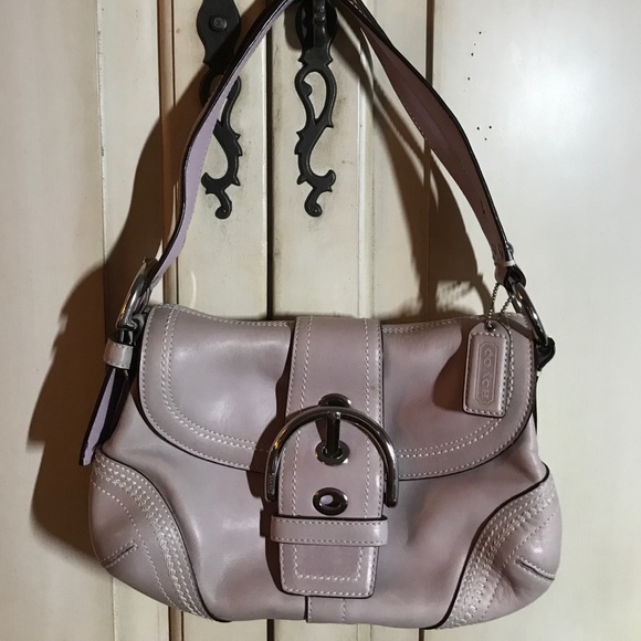 Coach Handbags - Authentic Lavender Leather Coach Purse